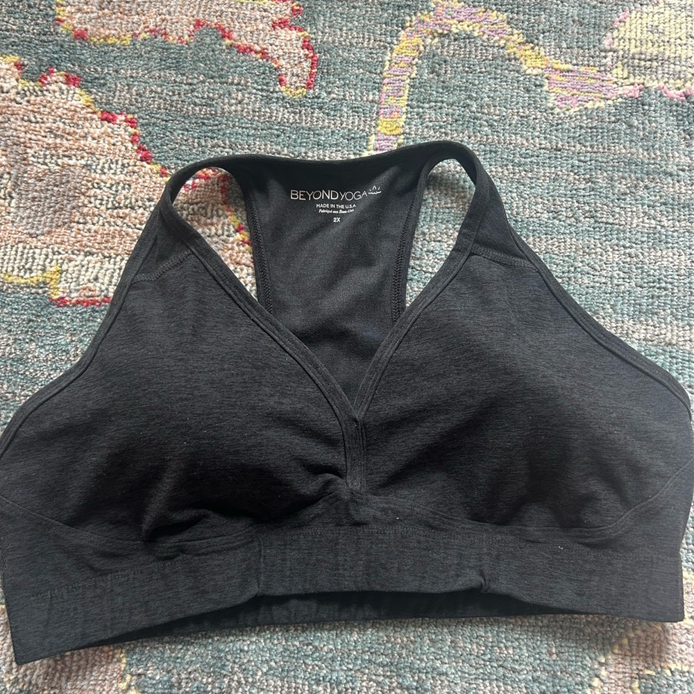 Beyond Yoga Spacedye Racerback Sports Bra size 2X- color darkest night - Picture 3 of 6